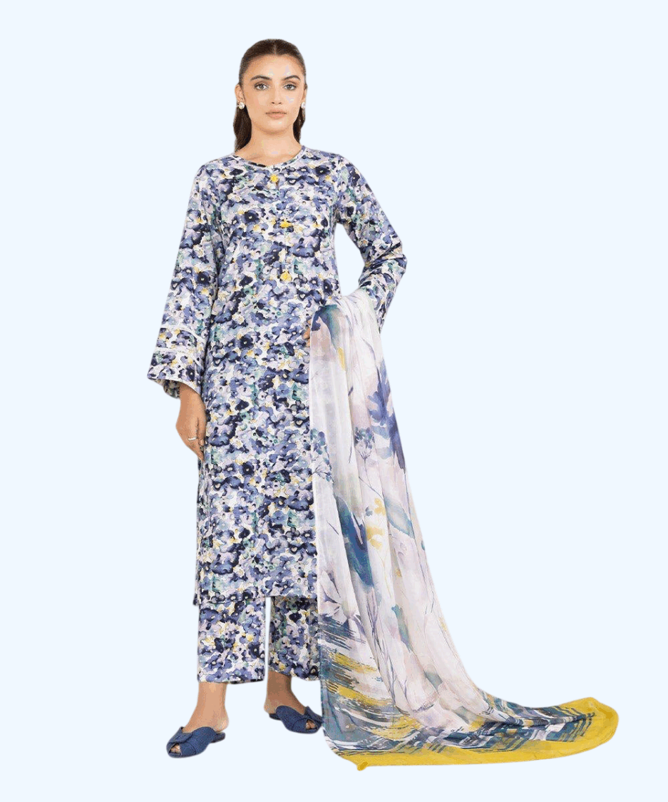 PRINTED KHADAR 2 PIECE SUIT