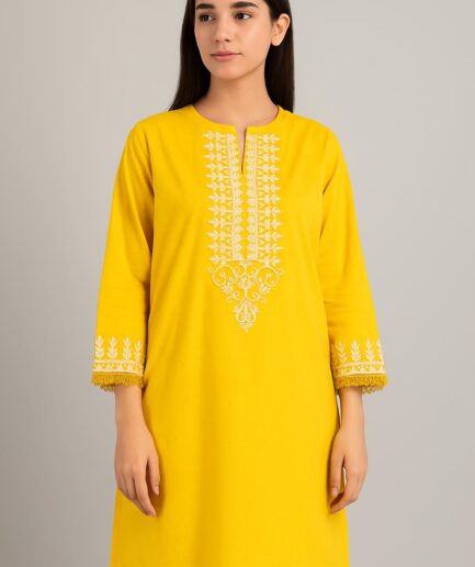 Cougar Embroidered Lawn Shirt
