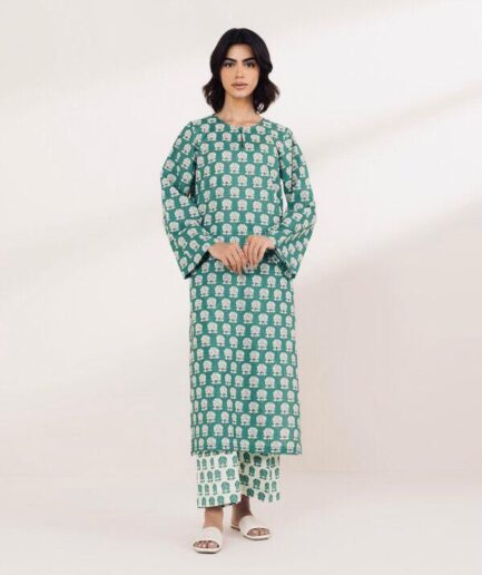 PRINTED LAWN 2-PIECE SUIT