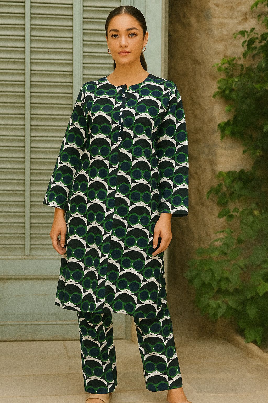 SAPPHIRE-PRINTED-LINEN-SHIRT Printed Linen Shirt