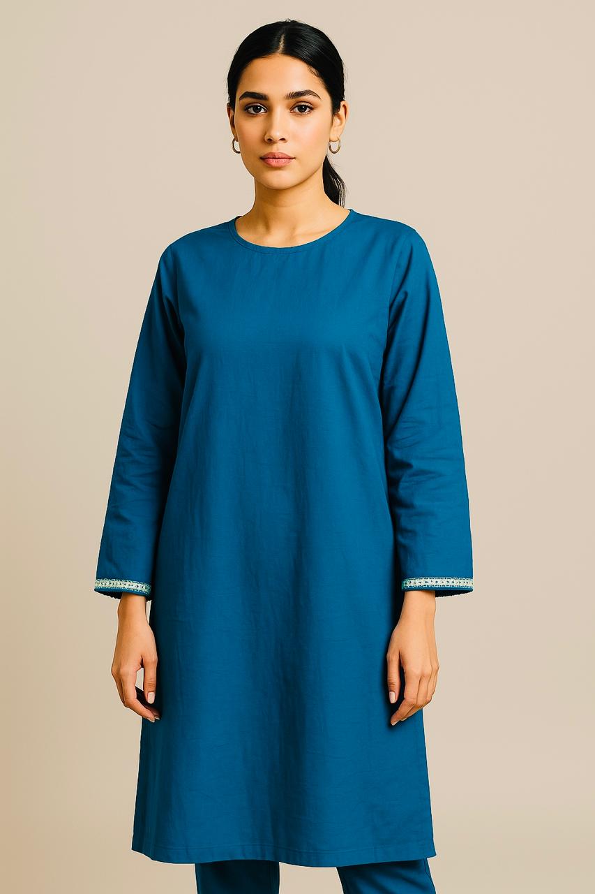 sapphire-embroidered-khadar-shirt EMBROIDERED KHADDAR SHIRT