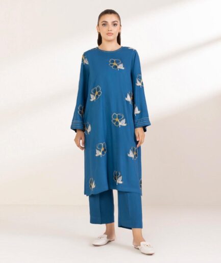 SAPPHIRE EMBROIDERED LINEN SHIRT