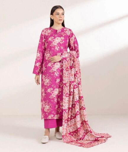 SAPPHIRE PRINTED KHADDAR SHIRT