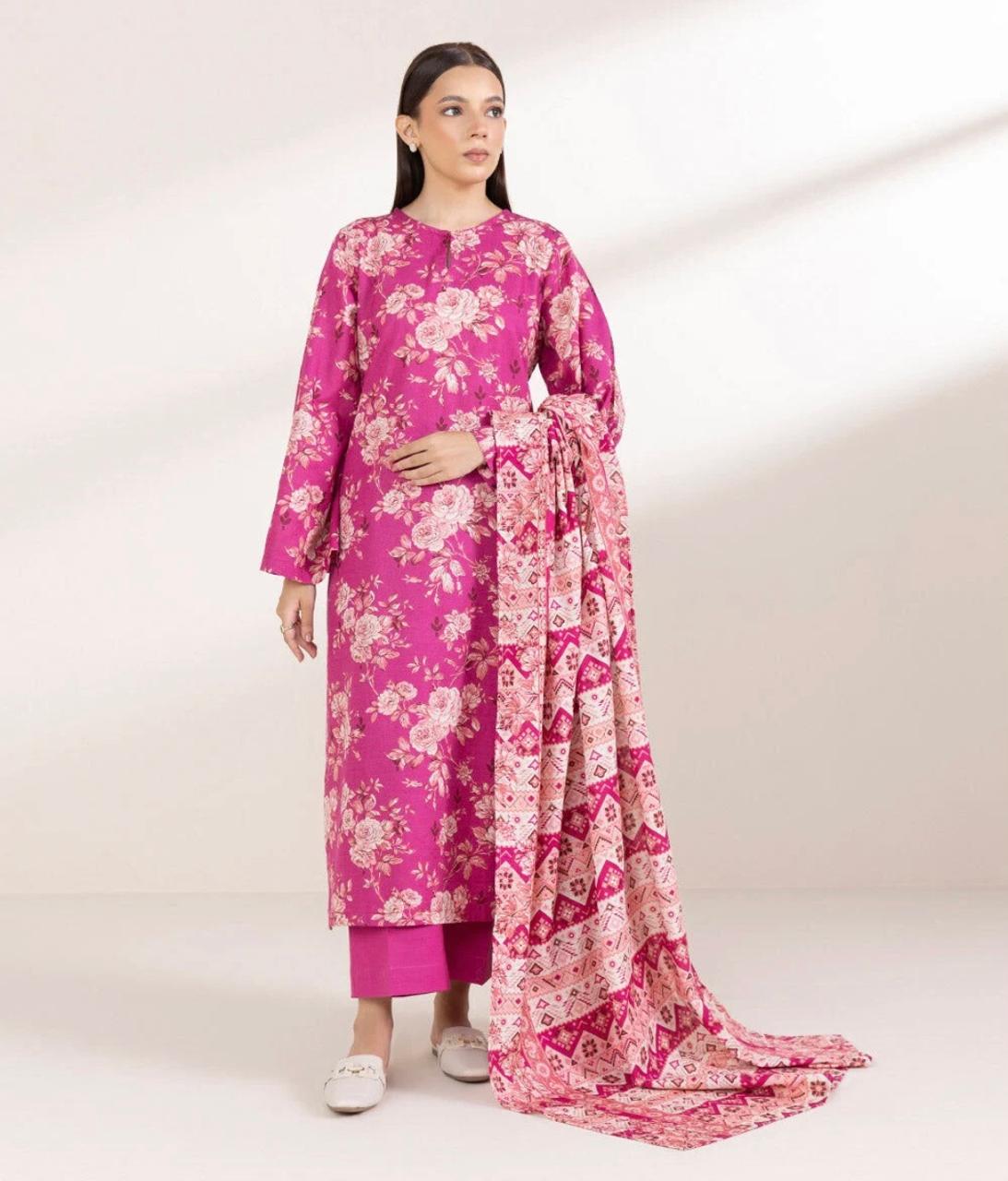 SAPPHIRE-PRINTED-KHADDAR-SHIRT (8) SAPPHIRE PRINTED KHADDAR SHIRT