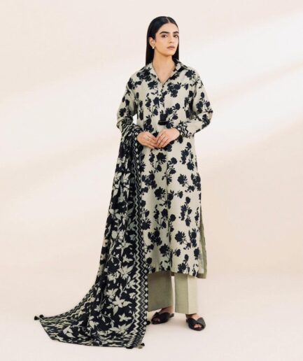 2 Piece Printed Khaddar Suit
