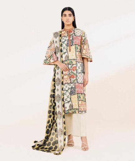 SAPPHIRE 3 PIECE PRINTED LAWN SUIT